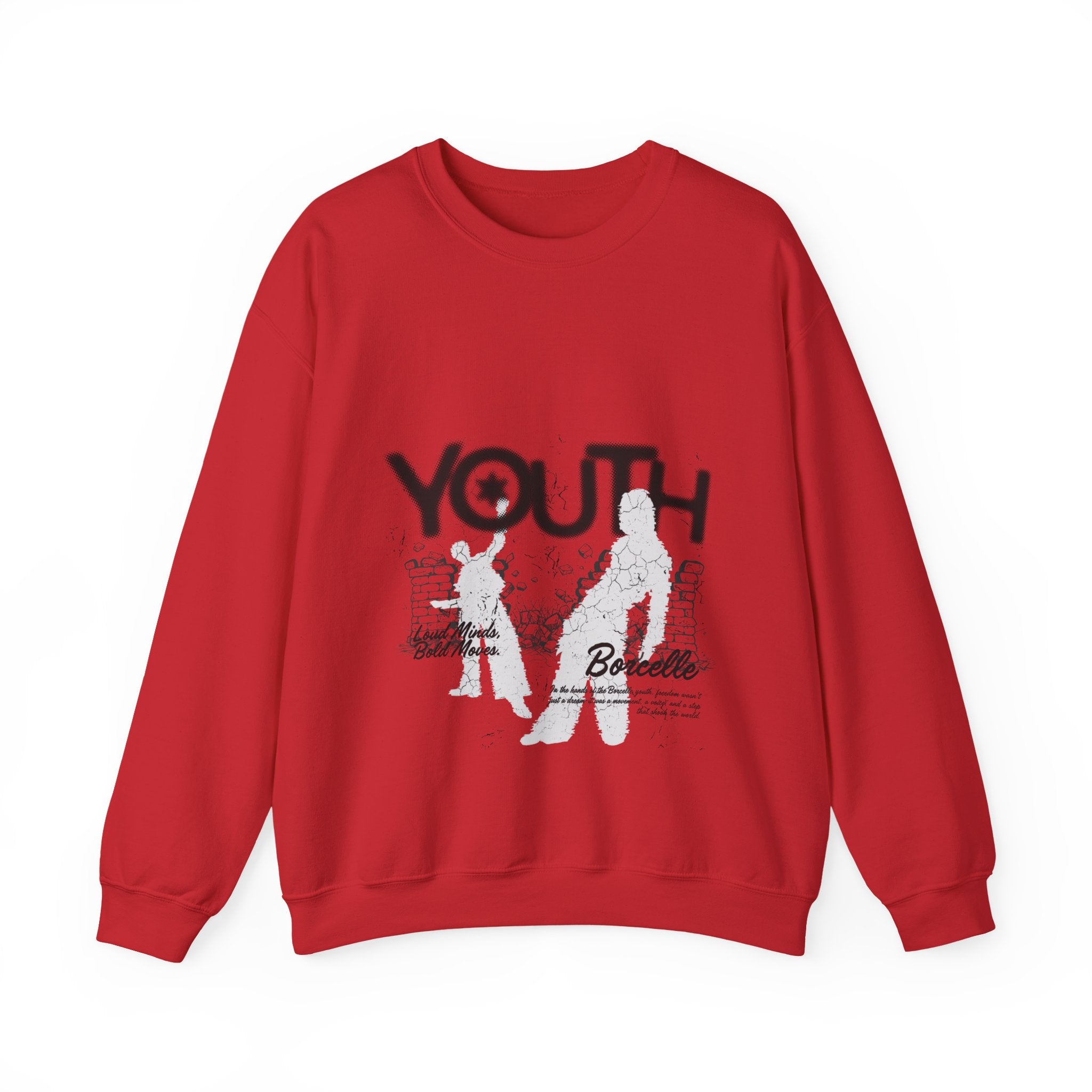 Youth Graphic Crewneck Sweatshirt — Vintage Sketch Band Tee Style