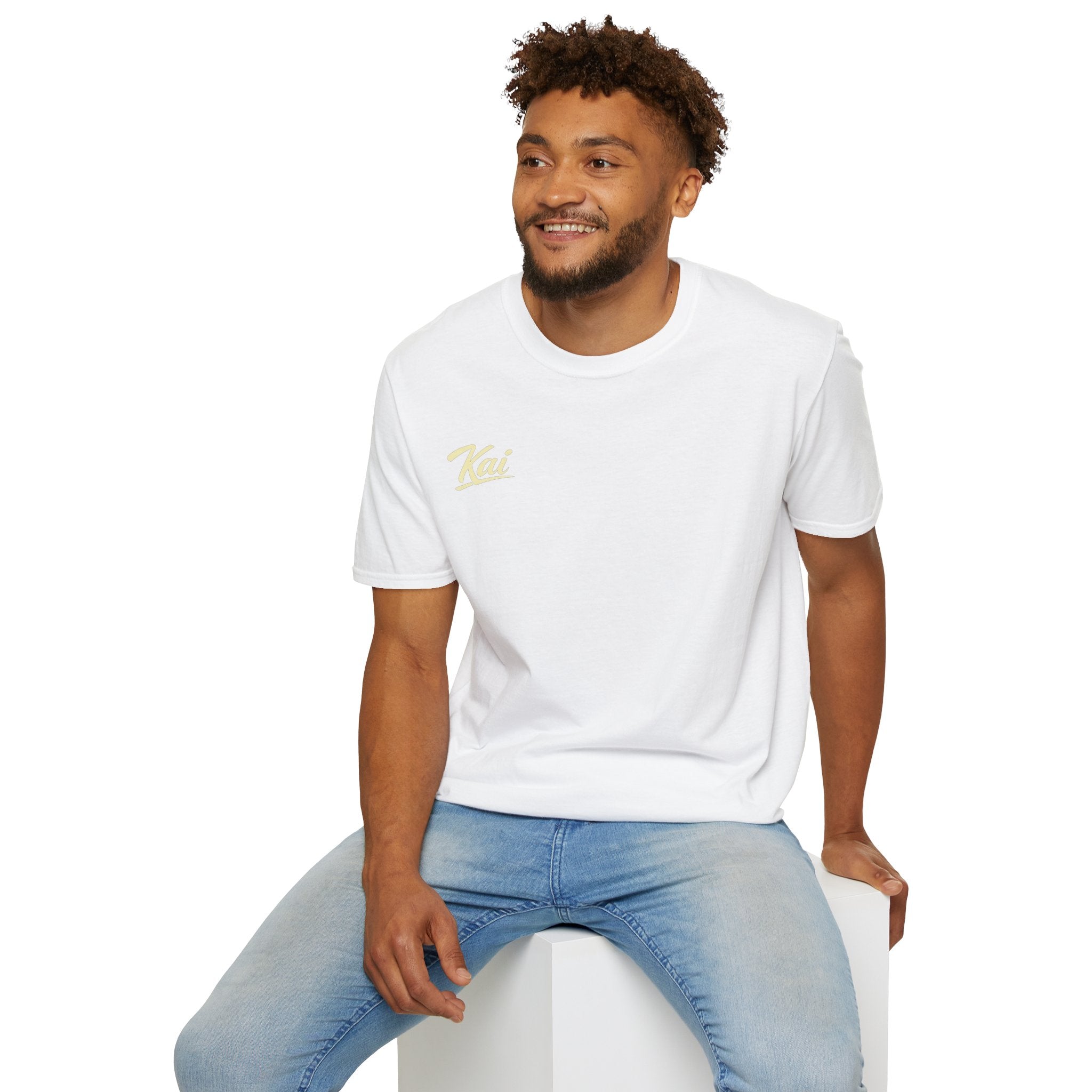 Catch The Time Tee — Casual White Graphic T-Shirt with Script Logo