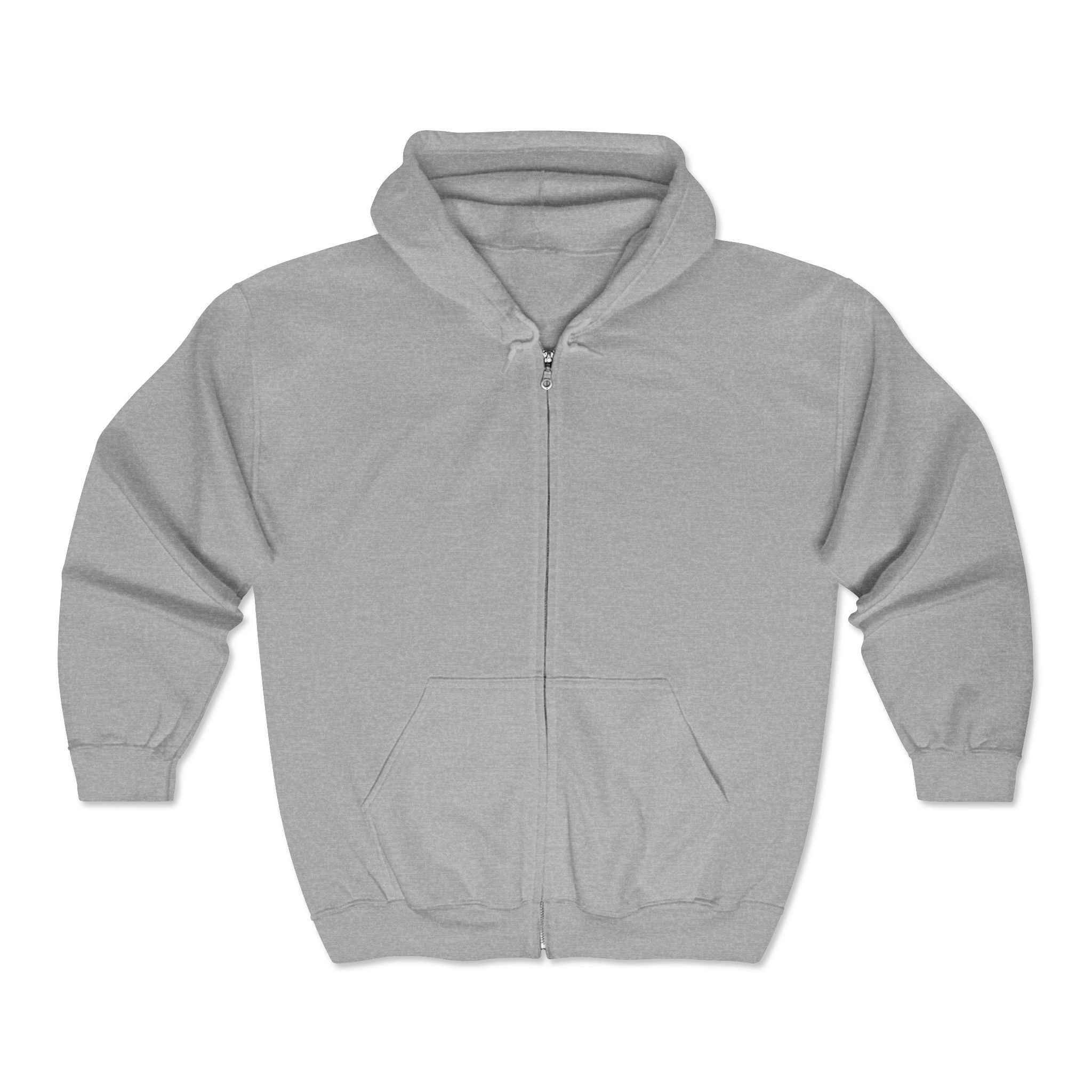 Batch No. 0042 Zip Hoodie — Retro Script Full-Zip Hooded Sweatshirt