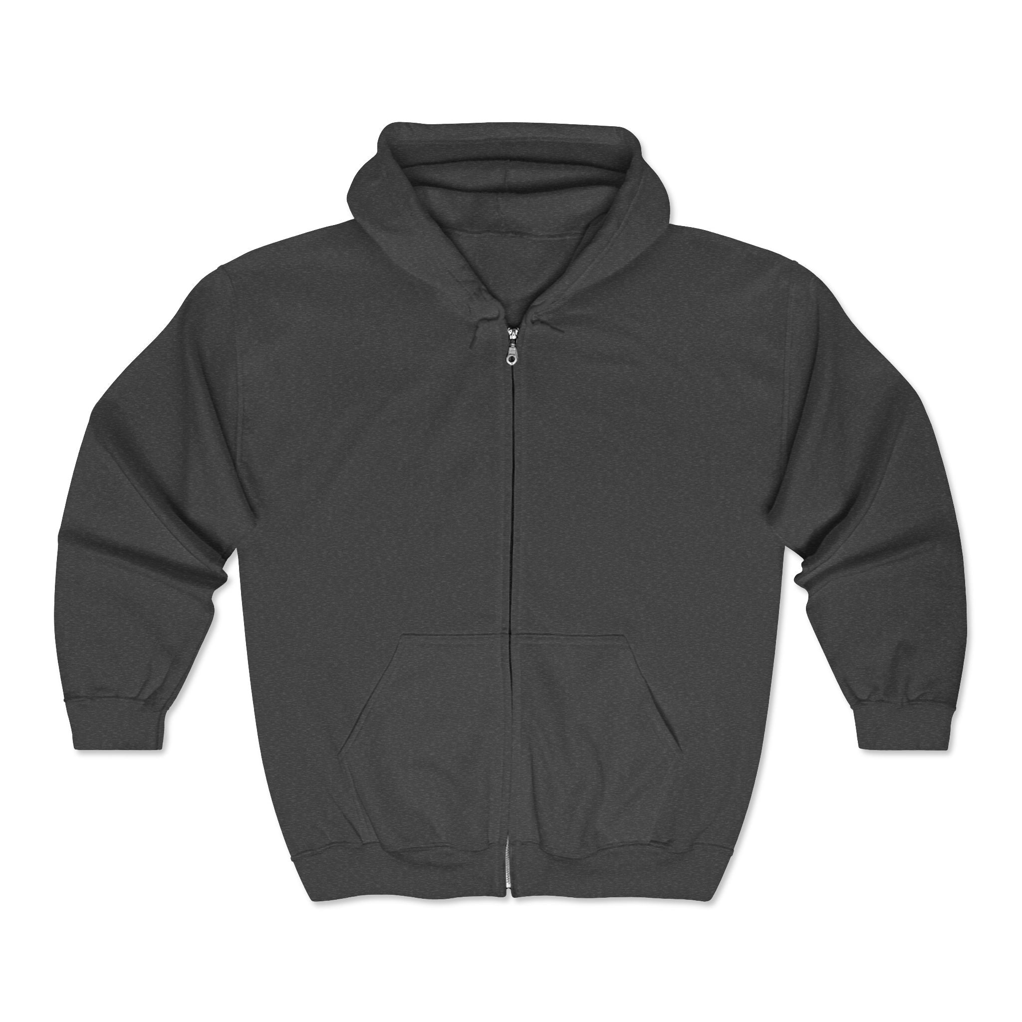 Batch No. 0042 Zip Hoodie — Retro Script Full-Zip Hooded Sweatshirt