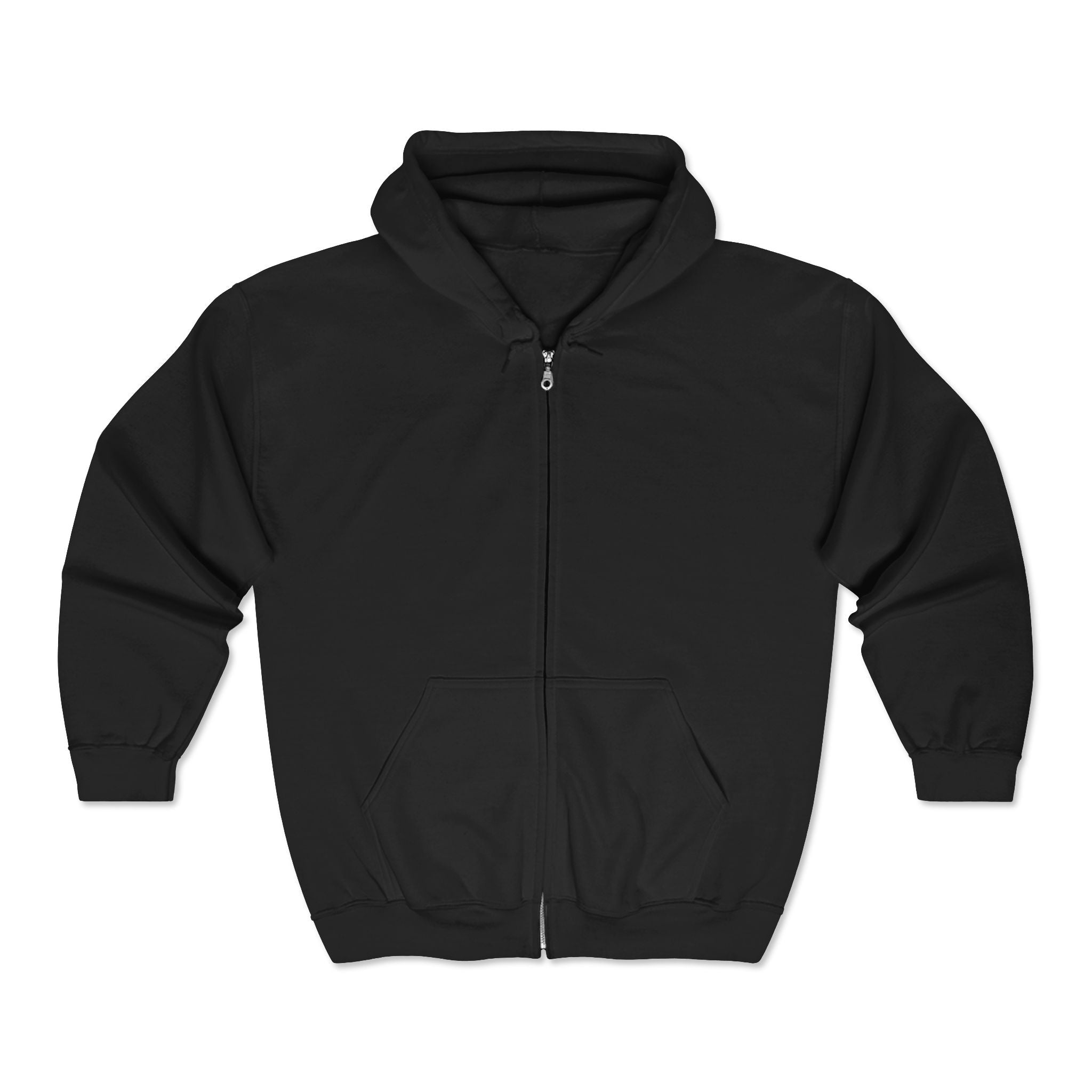 Batch No. 0042 Zip Hoodie — Retro Script Full-Zip Hooded Sweatshirt